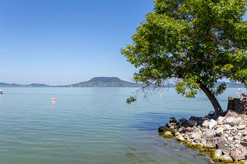 Lake Balaton view from Fonyod, Hungary.