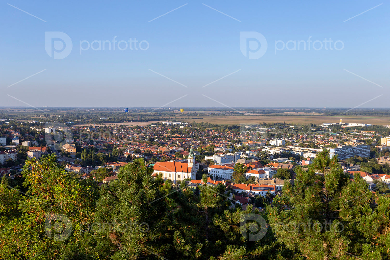 View of Szekszard, Hungary on a summer evening