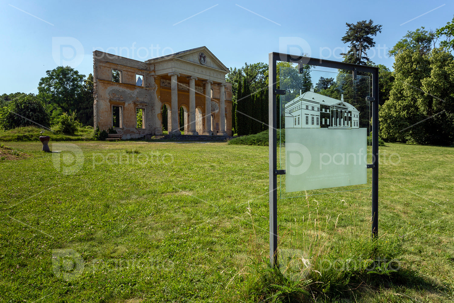 Palace ruins in the Arboretum of Alcsút