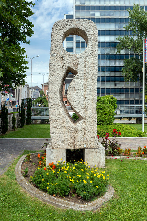 Sculpture in the center of Gyor