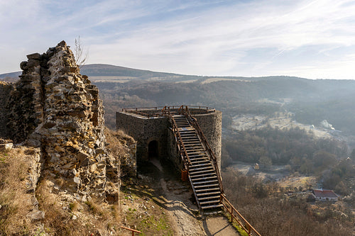 Castle of Somoskő on the border of Hungary and Slovakia