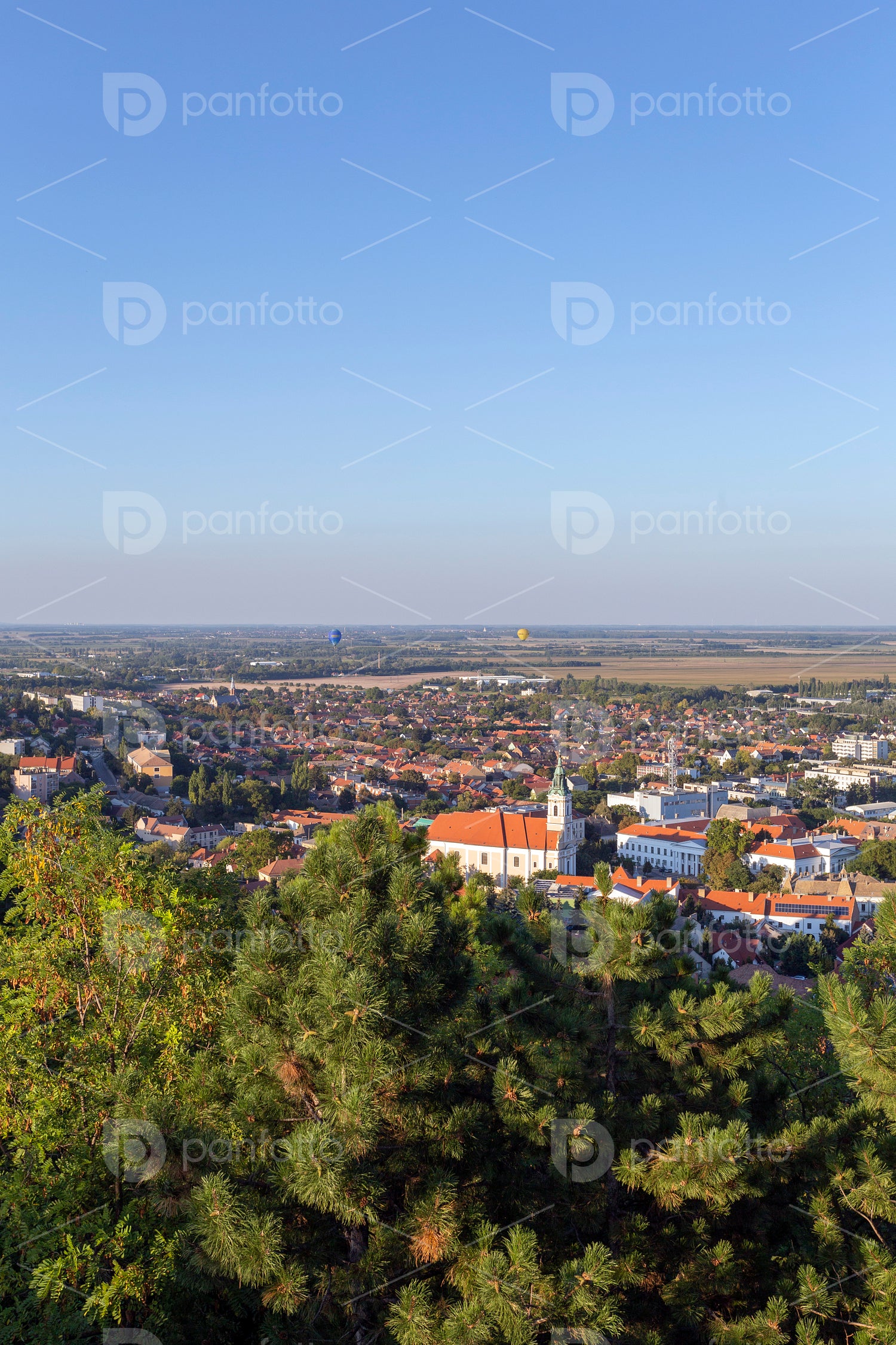 View of Szekszard, Hungary on a summer evening