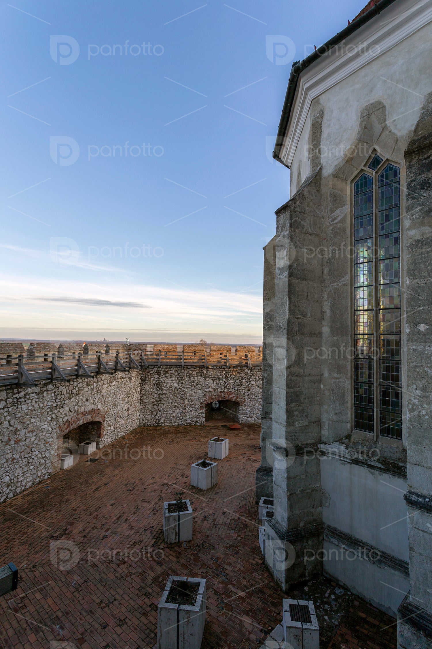 Castle of Siklos on a sunny winter day.