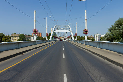 Downtown bridge (Belvárosi híd) in Szeged
