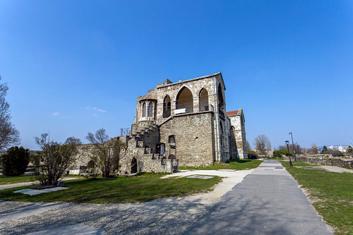The castle of Tata on a sunny spring day