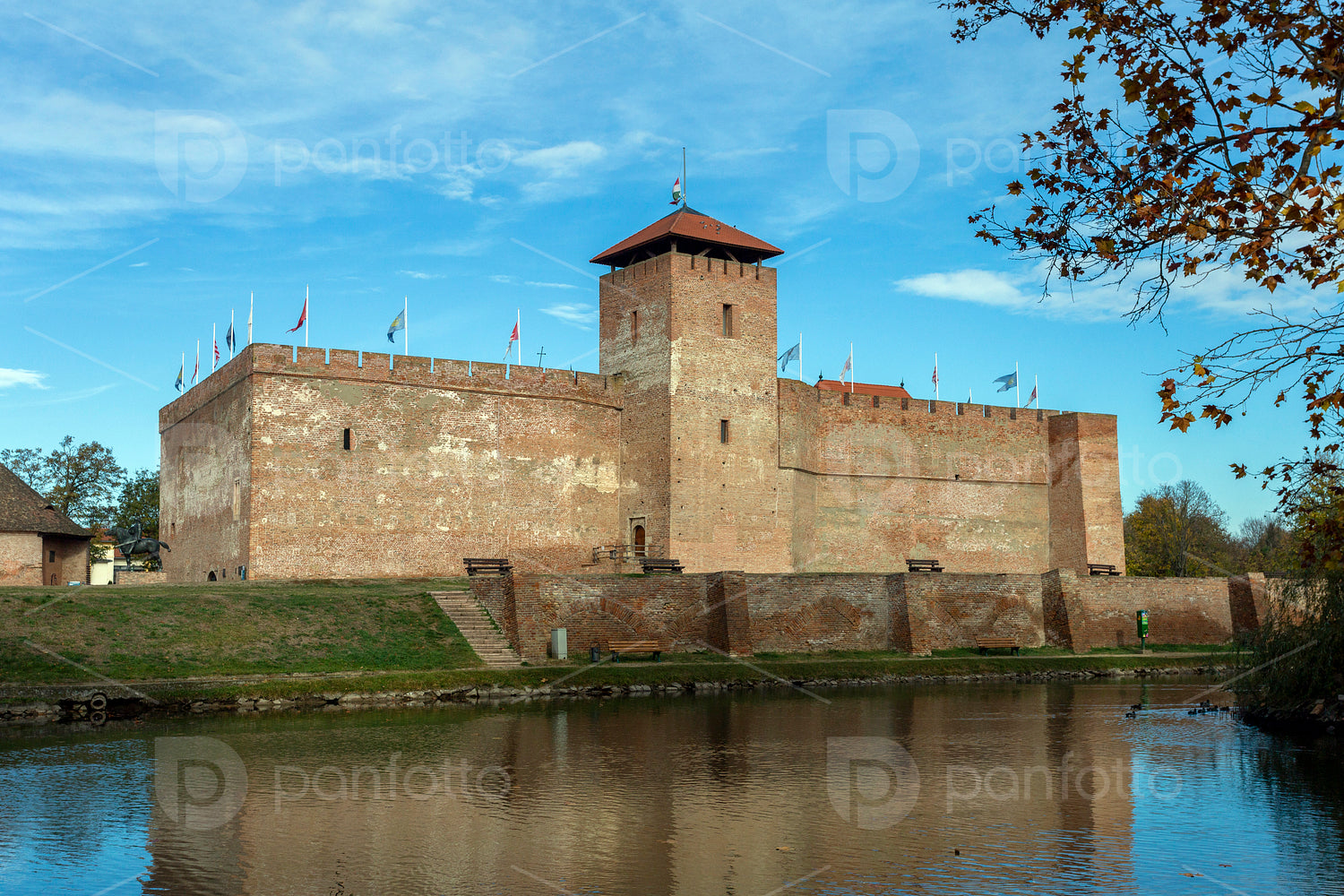 Gyula Castle in Gyula on an autumn day