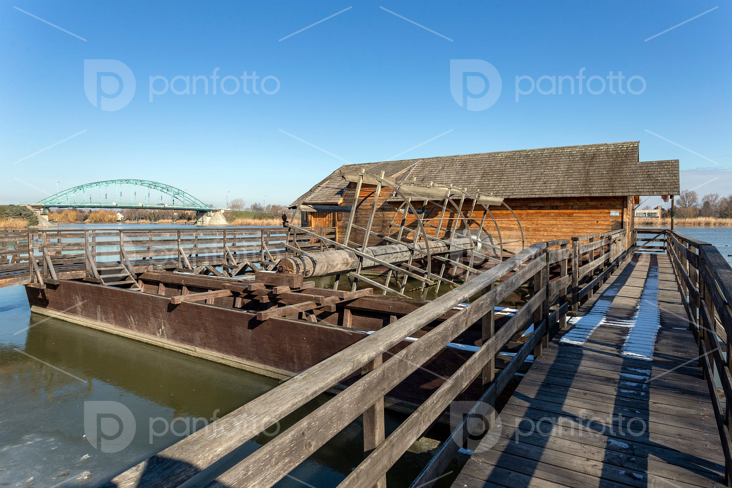 Boat mill on the river Danube
