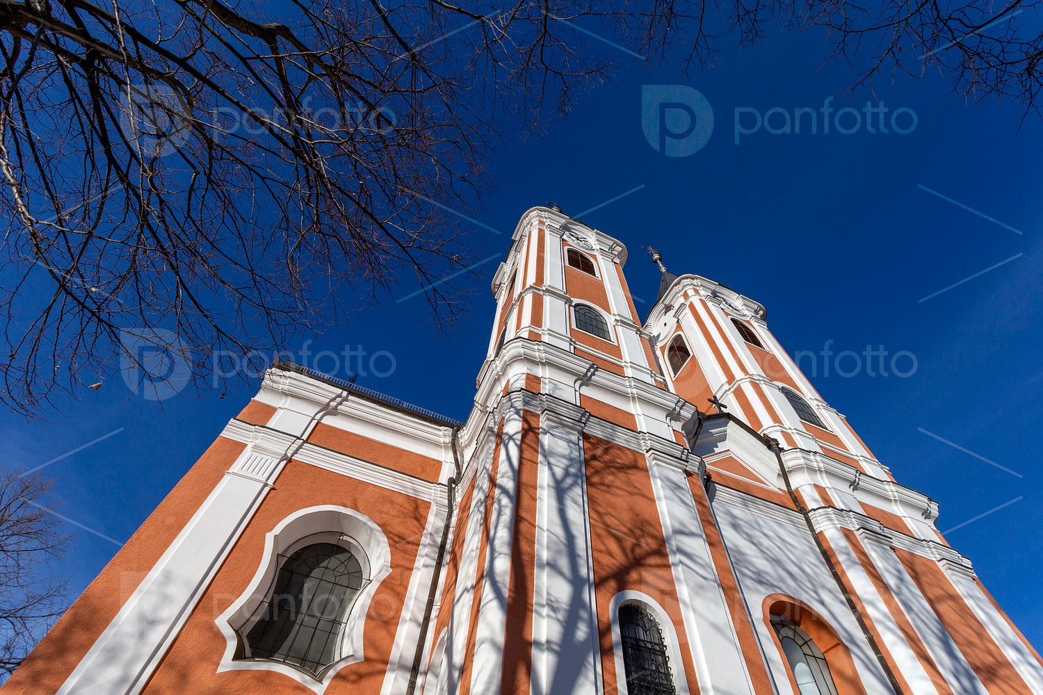 Facade of the Basilica of Mariagyud in Hungary