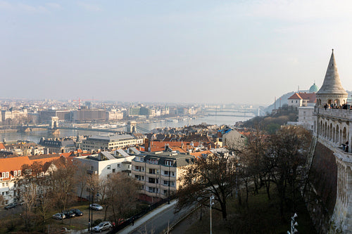View of the bridges of Budapest