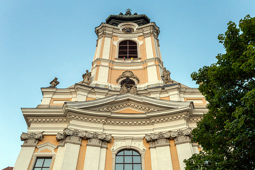 The Baroque abbey church of Szentgotthárd