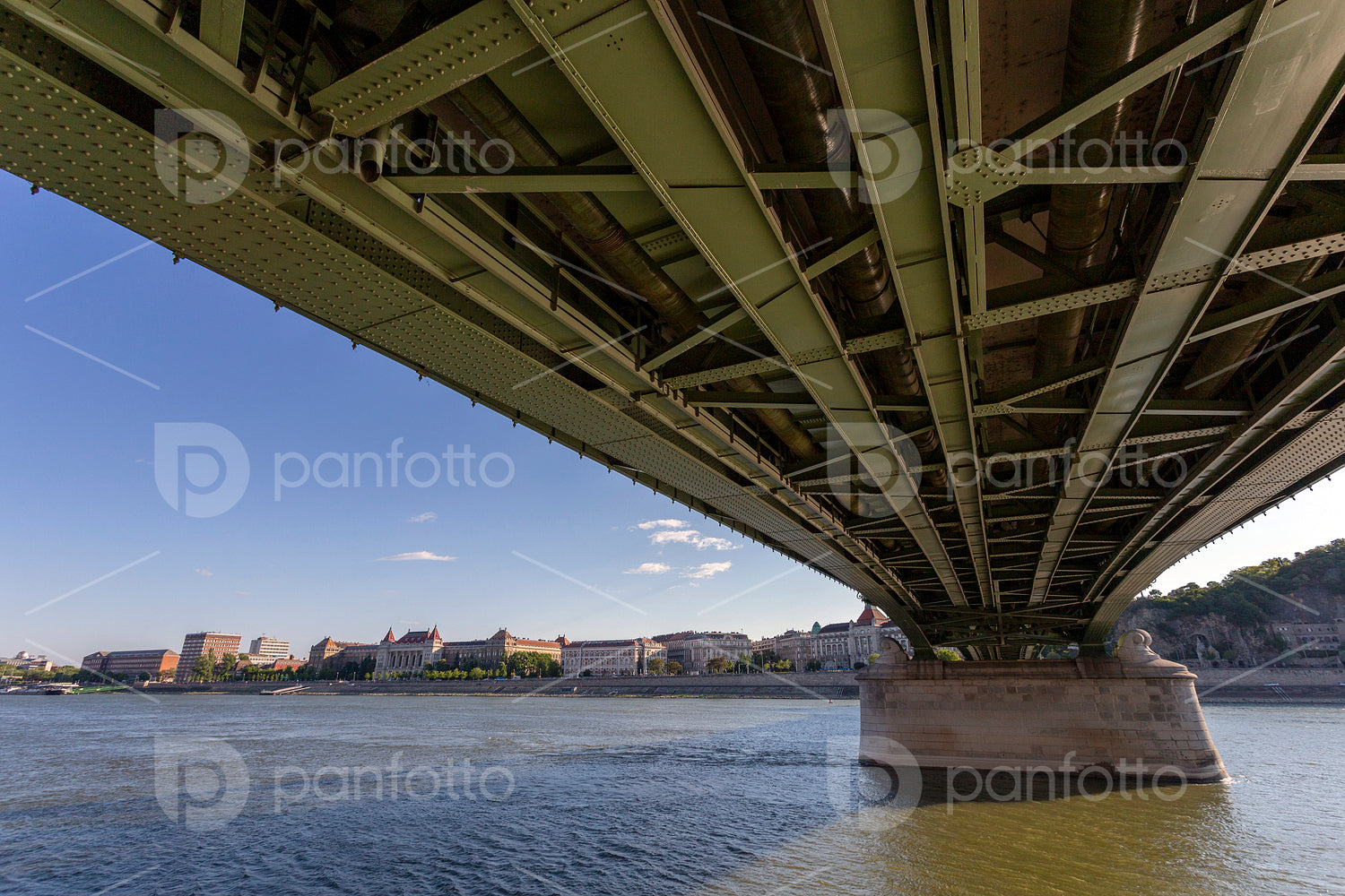 Liberty Bridge in Budapest on a sunny afternoon