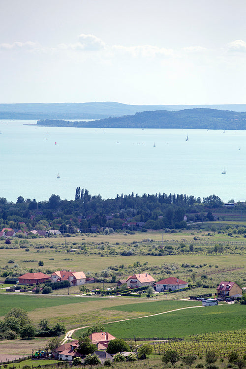 View of the Tihany penisula from the Somlyo mountain
