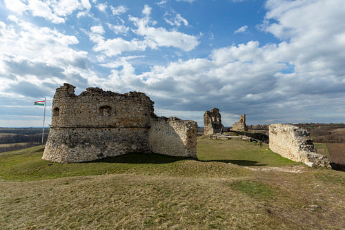 Ruins of the Szarvaskő castle in Döbrönte