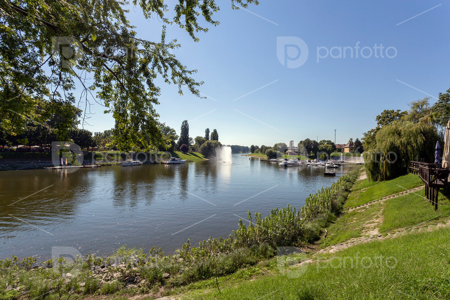 Sugovica riverbank in Baja, Hungary