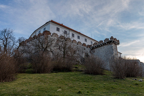 Castle of Siklos on a sunny winter day.