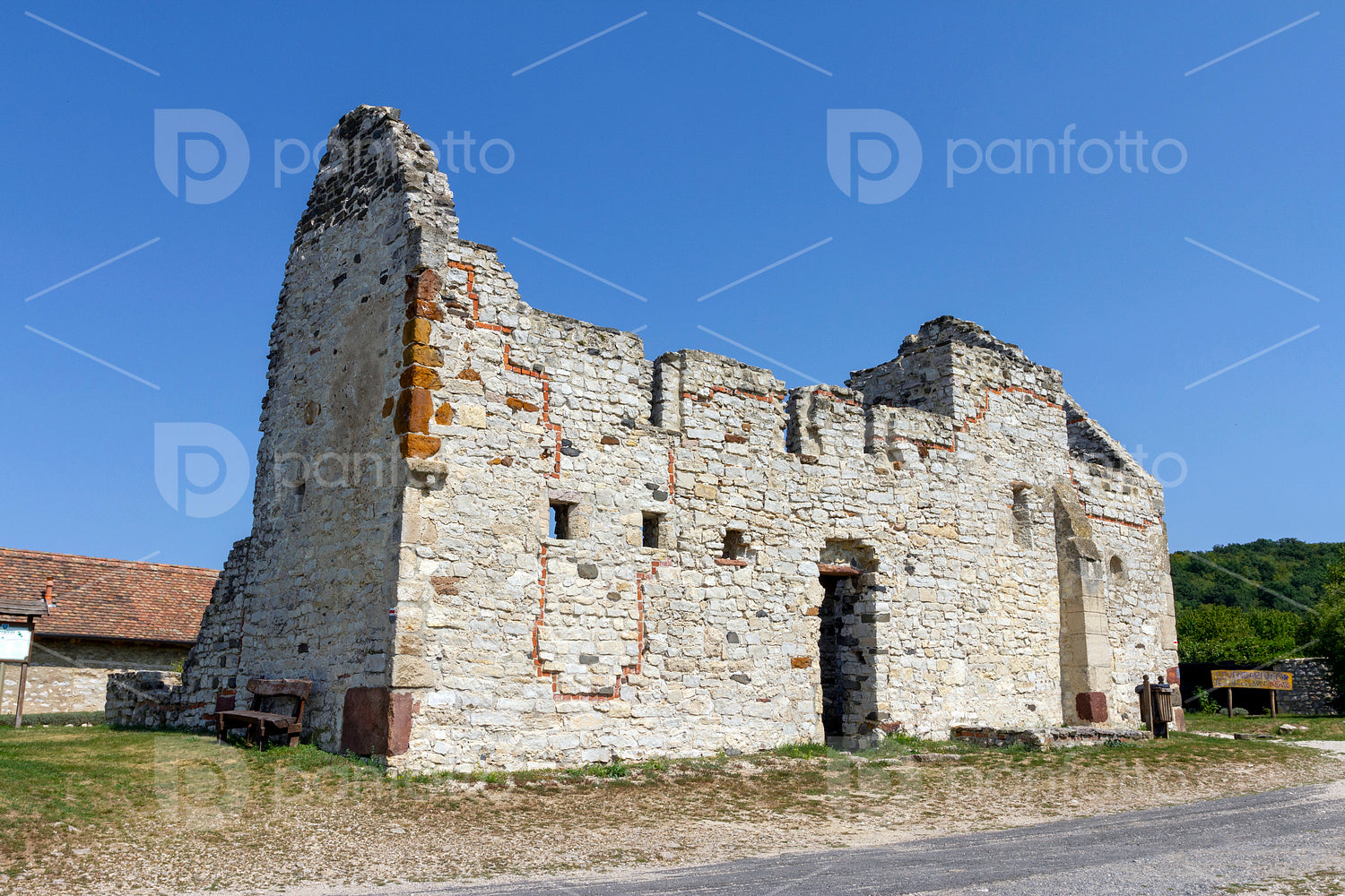 Ruin of a medieval church in Dörgicse