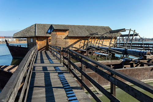 Boat mill on the river Danube
