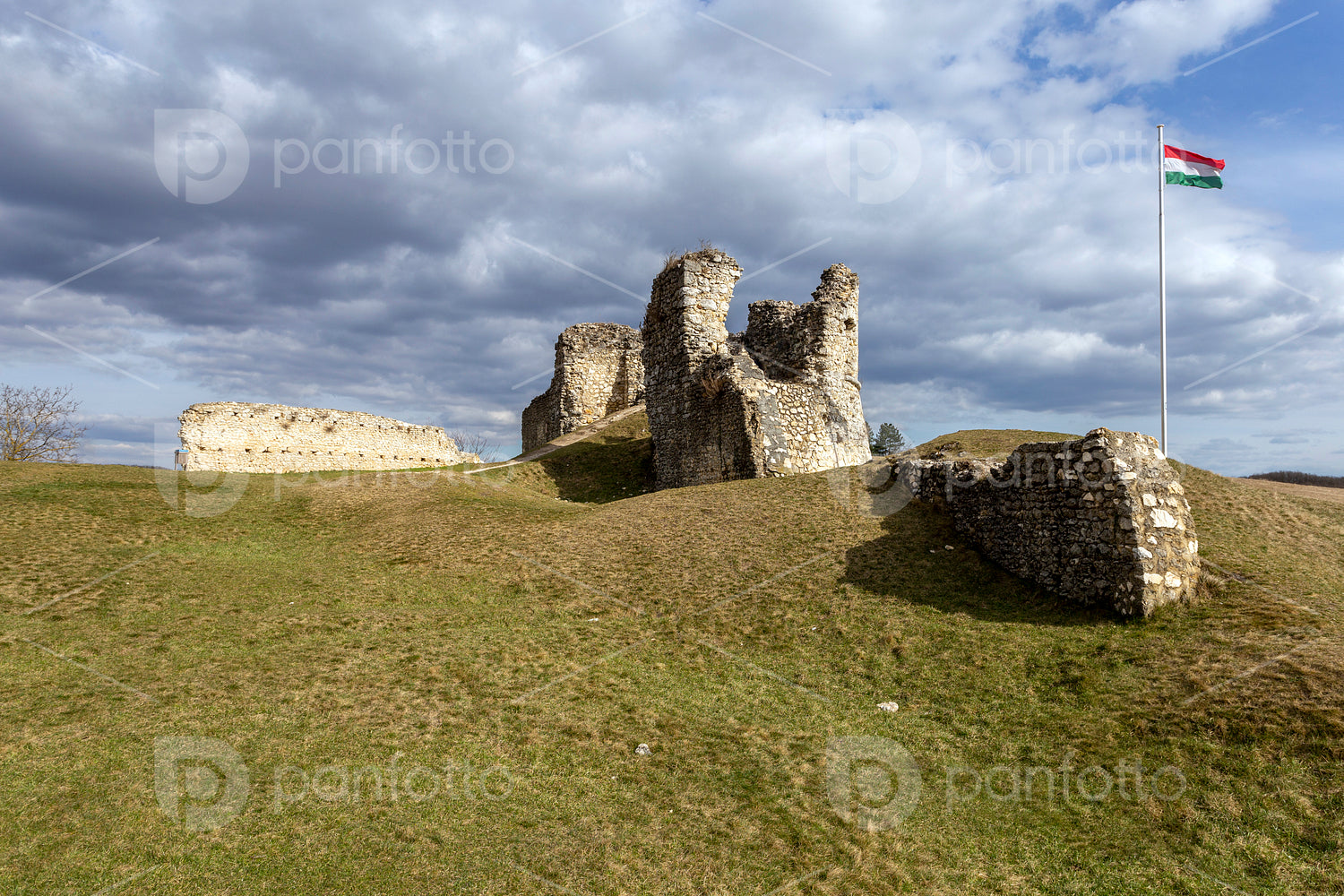 Ruins of the Szarvaskő castle in Döbrönte