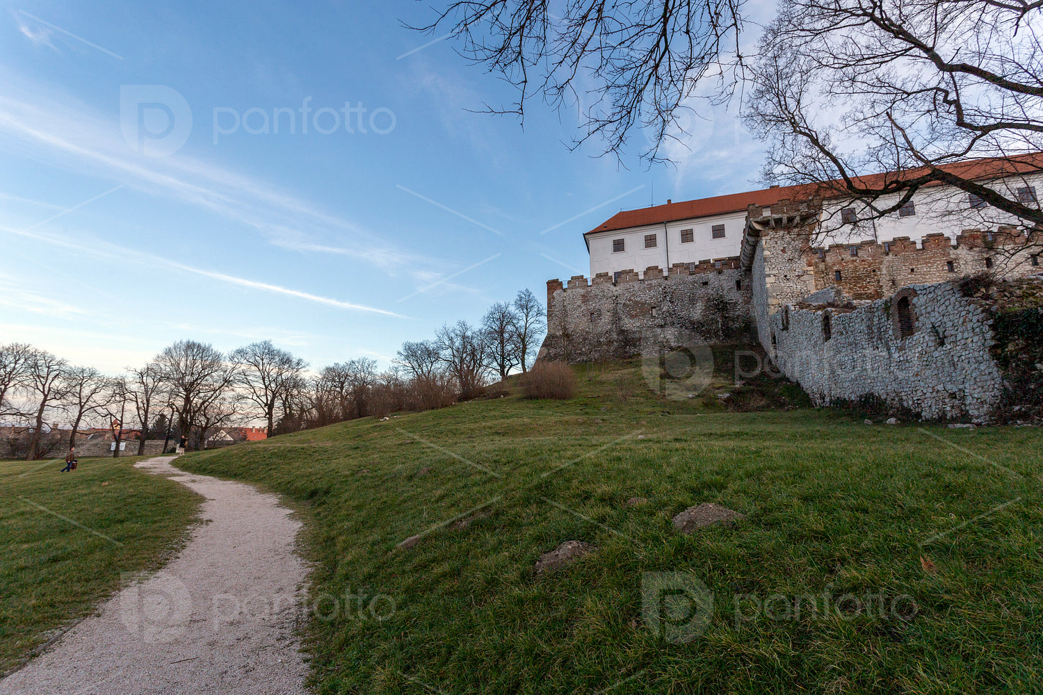 Castle of Siklos on a sunny winter day.