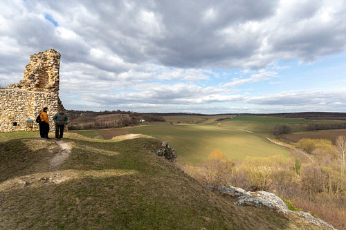 Ruins of the Szarvaskő castle in Döbrönte