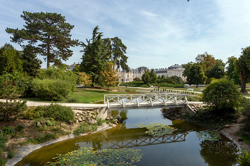 The garden of the Festetics Palace in Keszthely