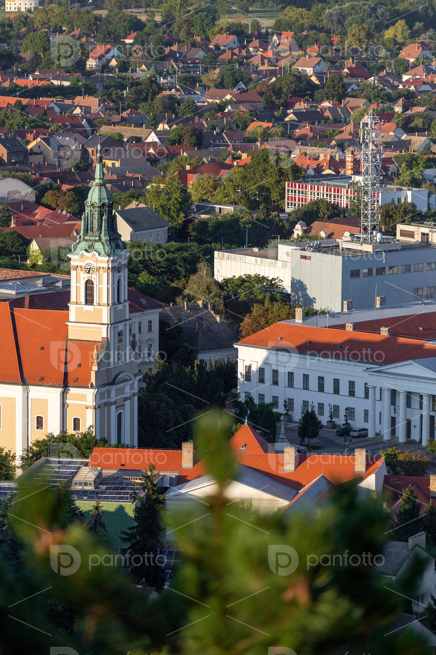 View of Szekszard, Hungary on a summer evening