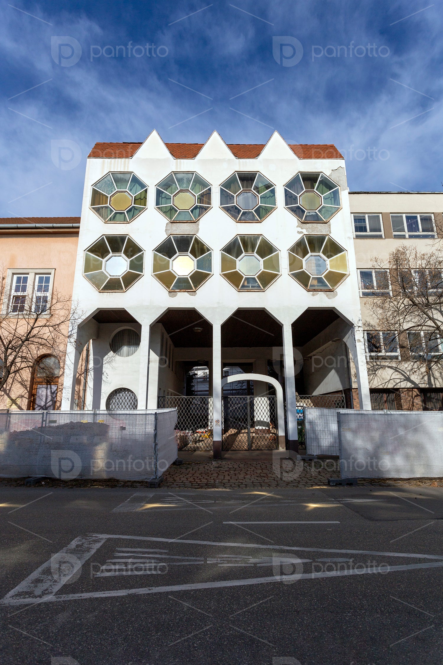 Modern library building in Kecskemet