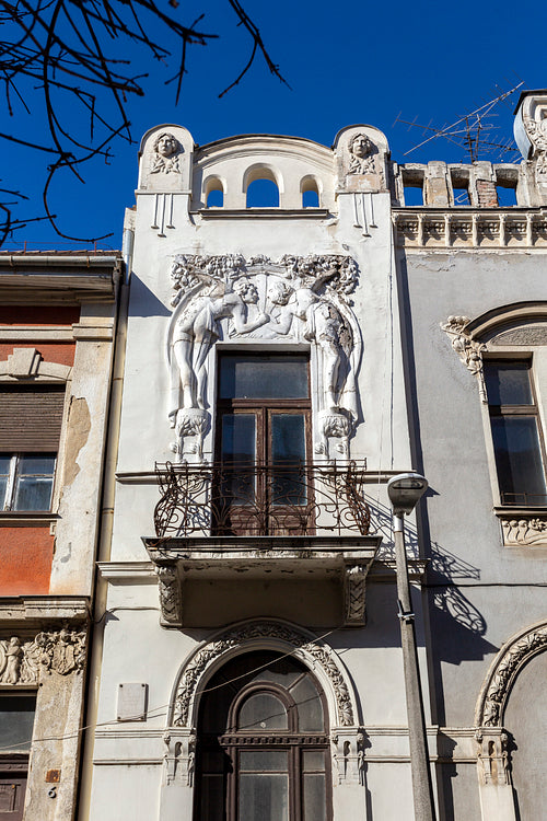 Old facade in Kaposvár