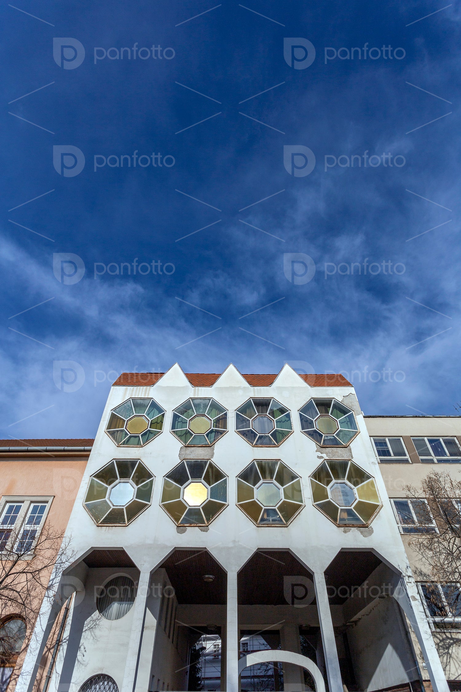 Modern library building in Kecskemet