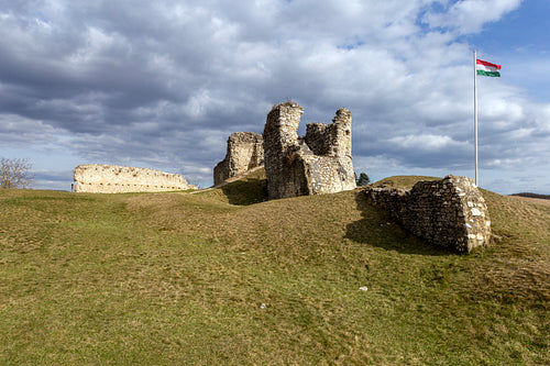 Ruins of the Szarvaskő castle in Döbrönte