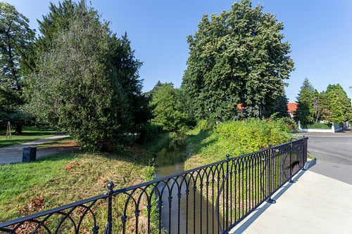 A sunny park in Szombathely, Hungary