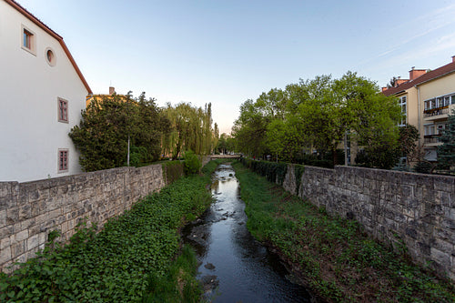 Eger creek in the town of Eger, Hungary