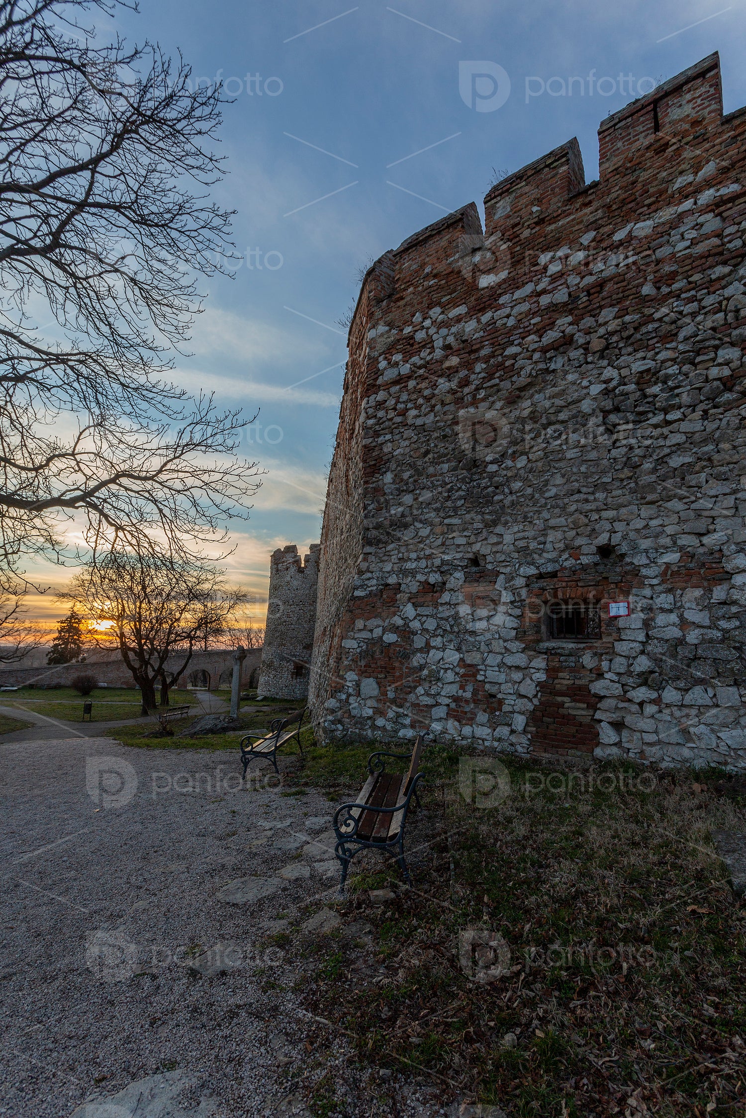 Castle of Siklos on a sunny winter day.