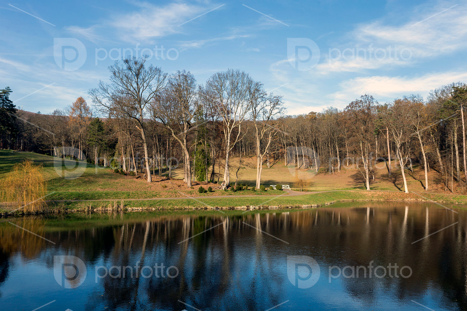 Lake at the Károlyi Castle in Füzérradvány