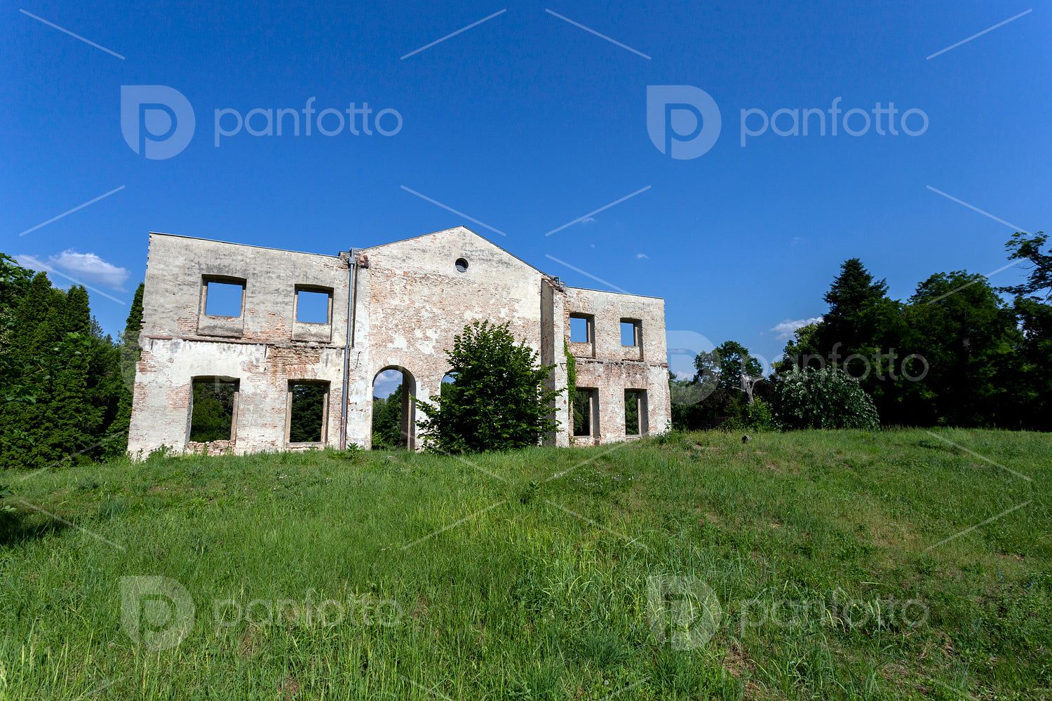 Palace ruins in the Arboretum of Alcsút