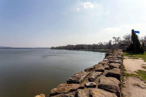 The old lake in Tata on a spring day.