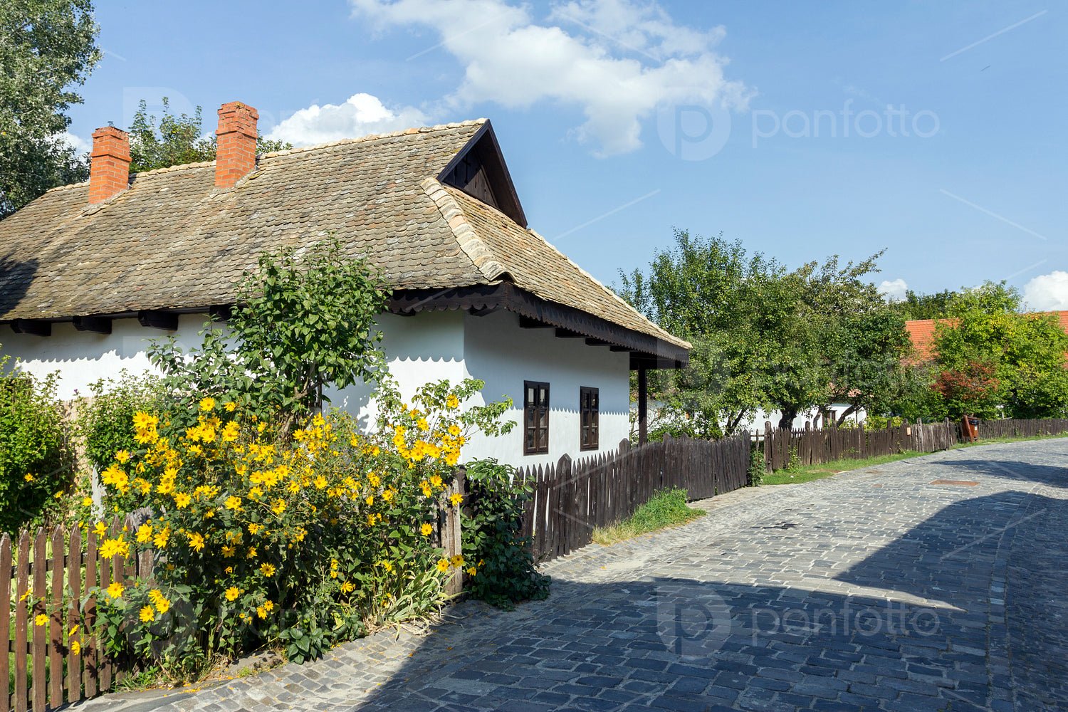 Traditional village house in Hollókő