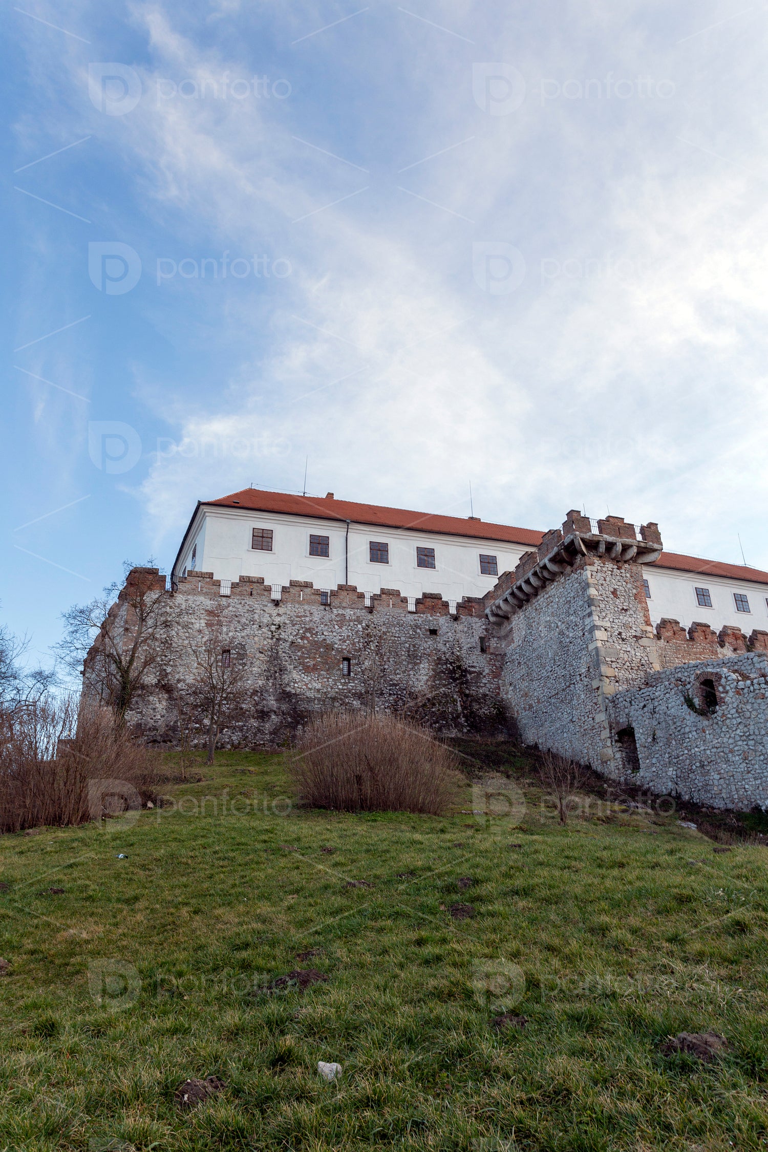 Castle of Siklos on a sunny winter day.