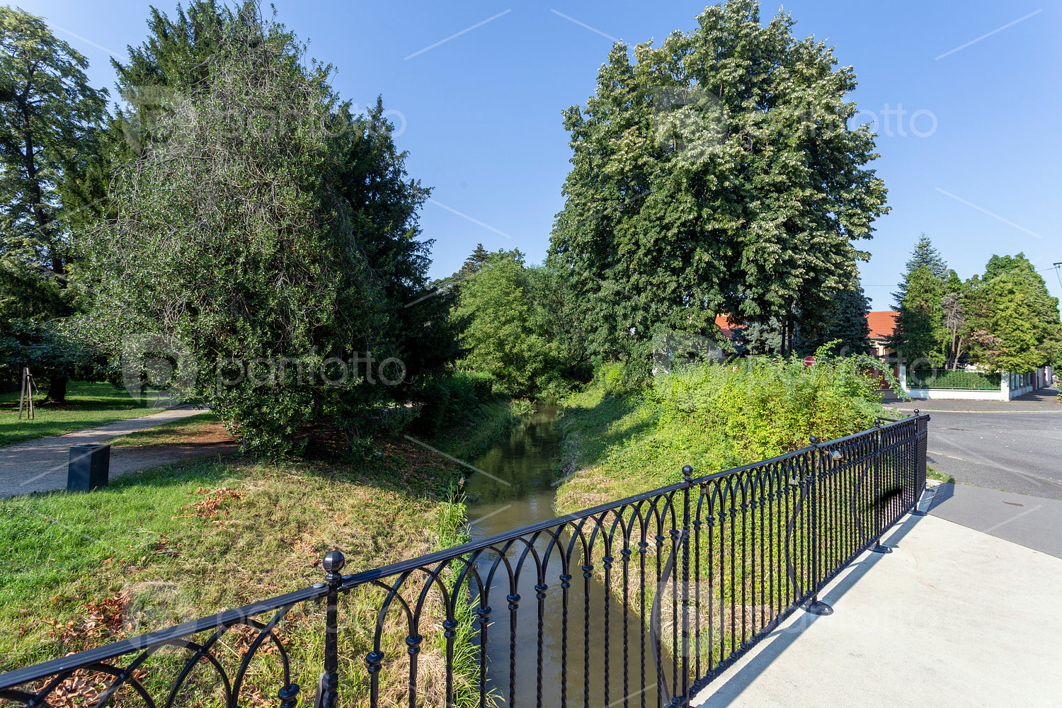 A sunny park in Szombathely, Hungary