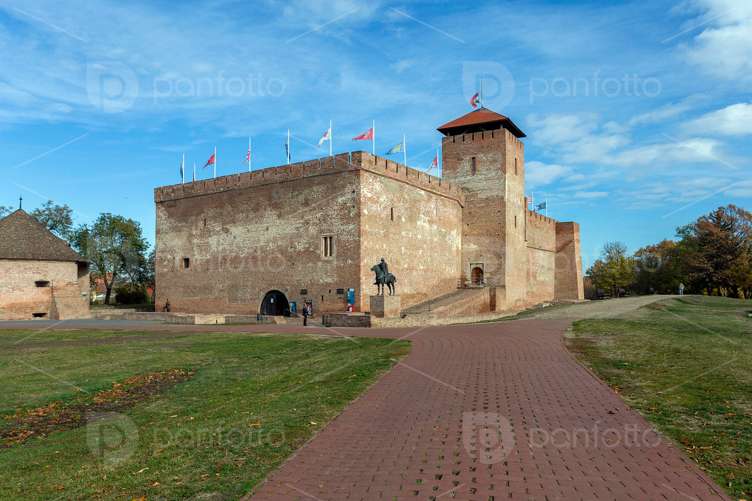 Gyula Castle in Gyula on an autumn day