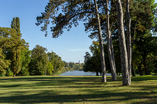 English garden of the Festetics Mansion in Dég