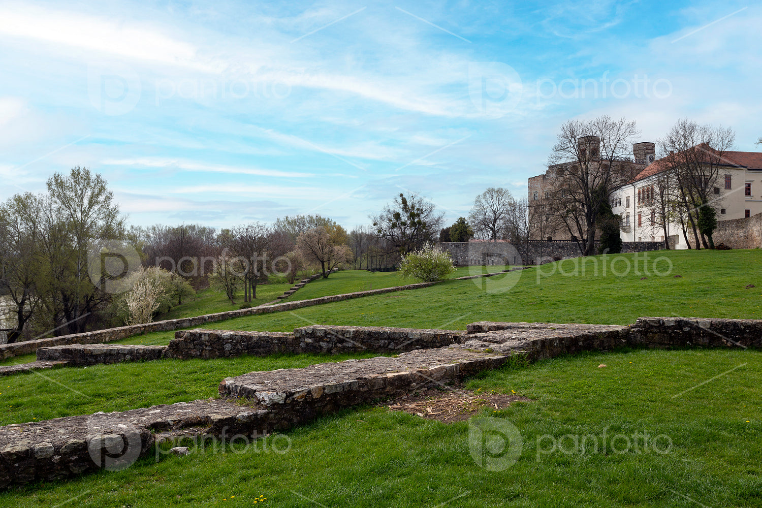 Stone walls of the Castle of Sárospatak