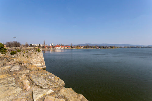 The old lake in Tata on a spring day.