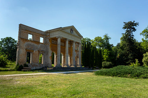Palace ruins in the Arboretum of Alcsút