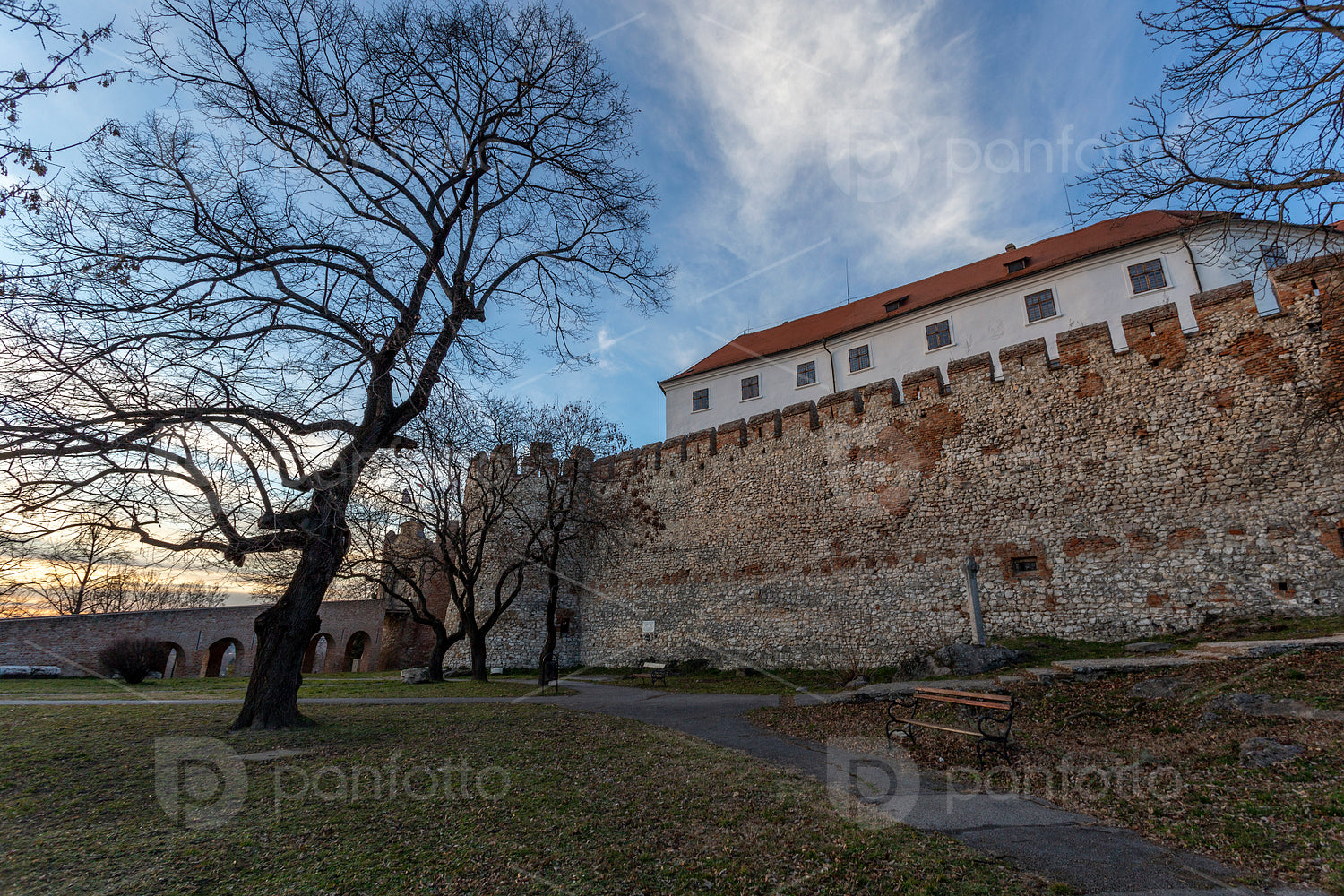 Castle of Siklos on a sunny winter day.