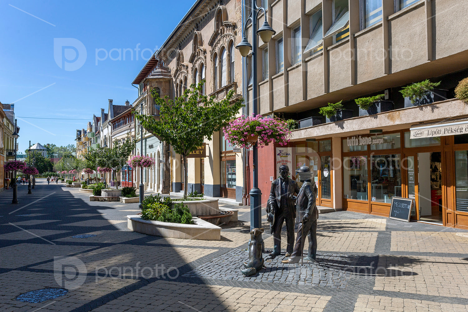Statue of József Rippl-Rónai and Endre Ady in Kaposvár