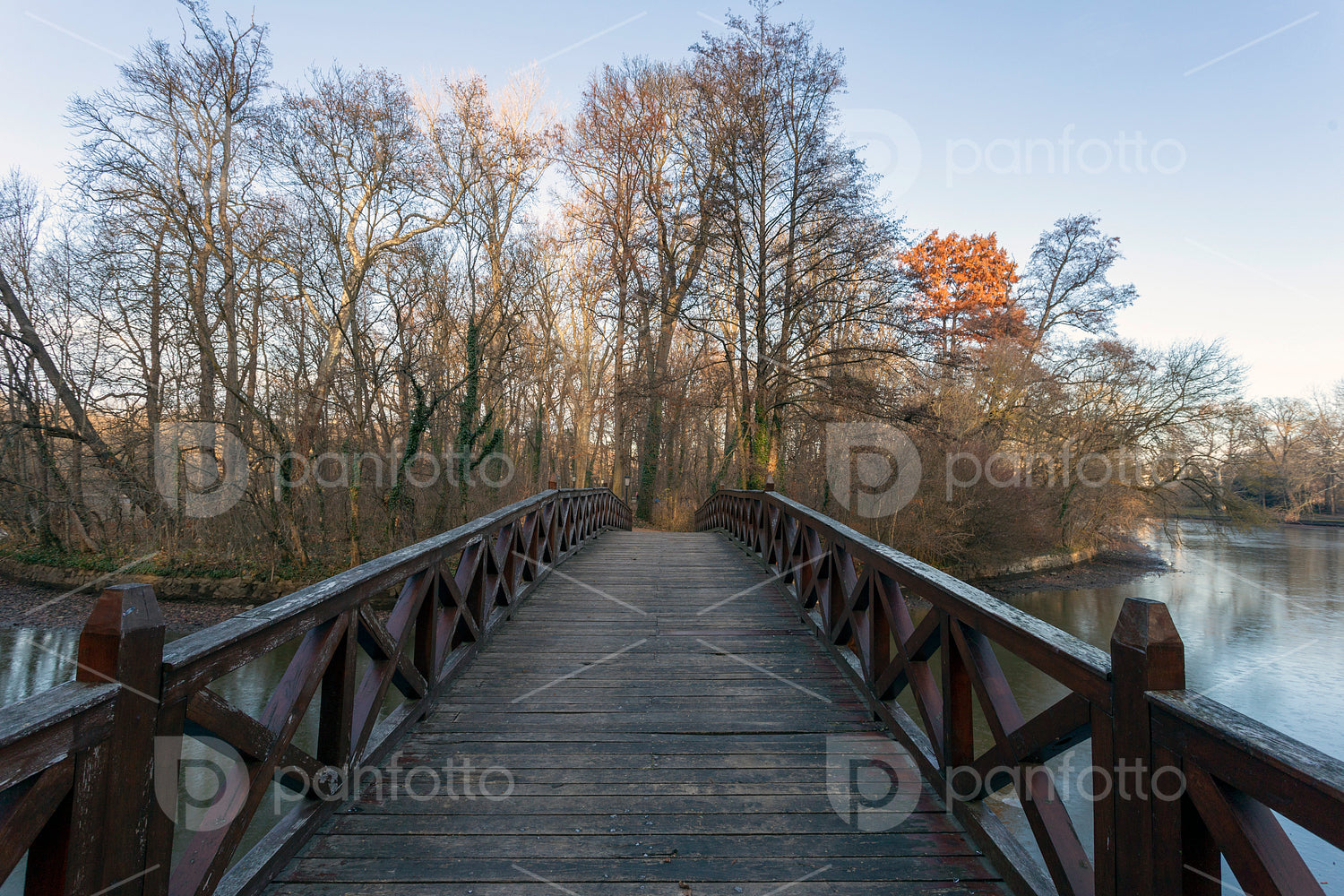 Bridge in the garden of the Brunszvik palace in Martonvásár