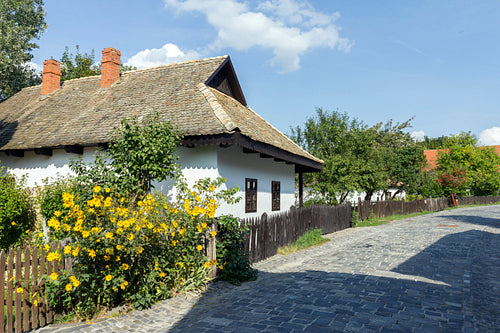 Traditional village house in Hollókő