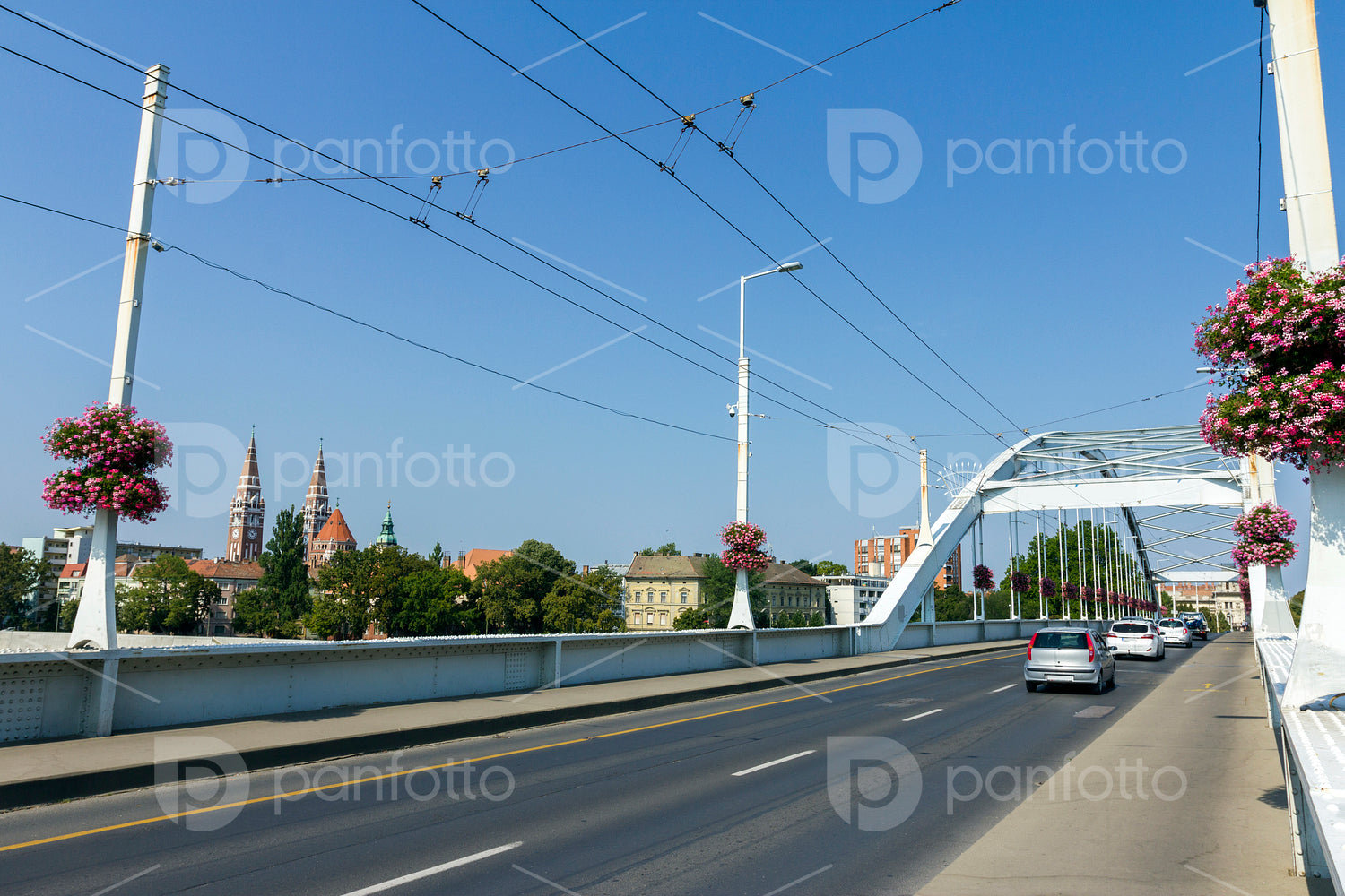 Downtown bridge (Belvárosi híd) in Szeged