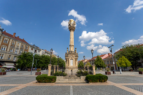 The Main square in Szombathely, Hungary